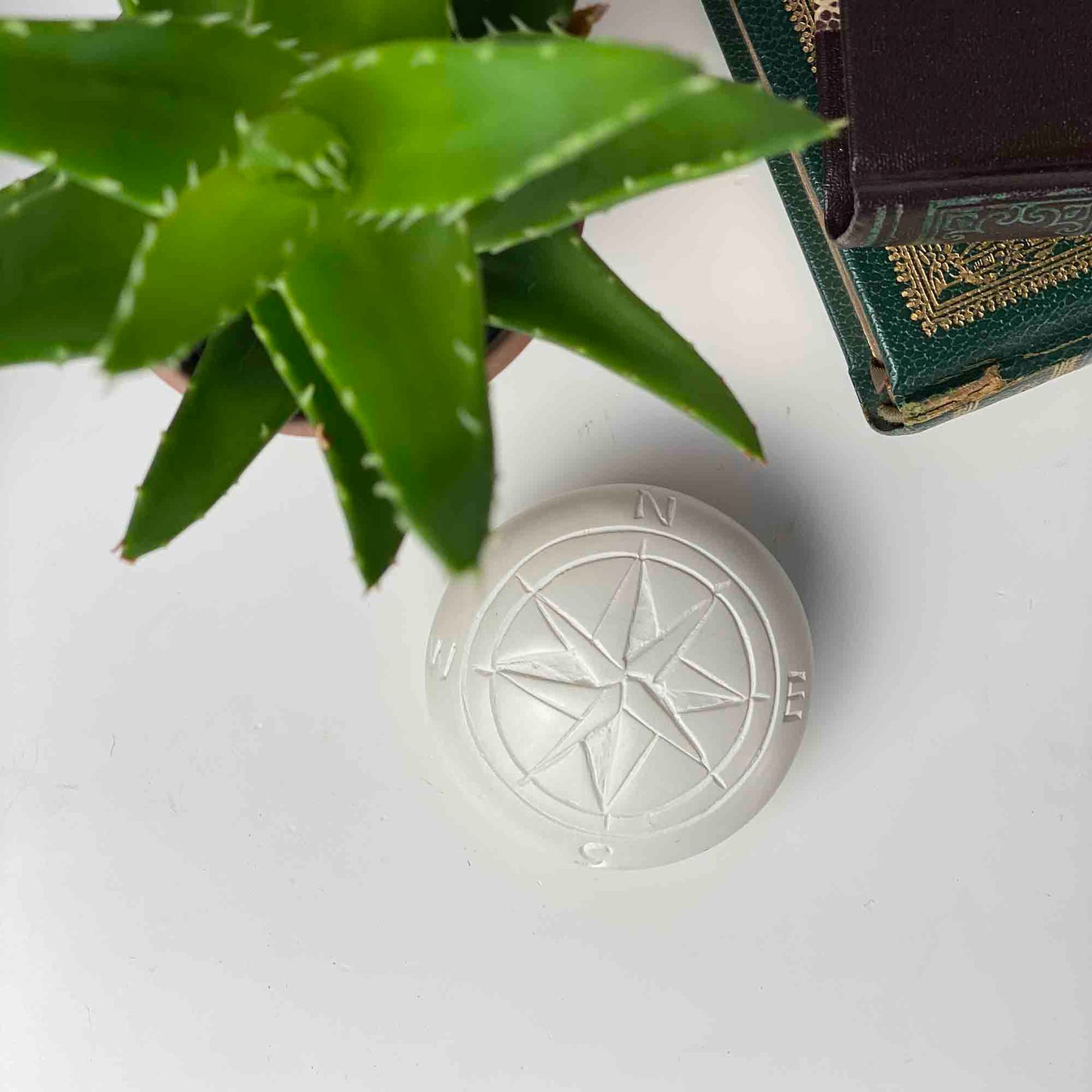 Compass Soapstone Sculpture, Natural Stone    Home Decor Supply | Online Retail | ShoreShopper.com