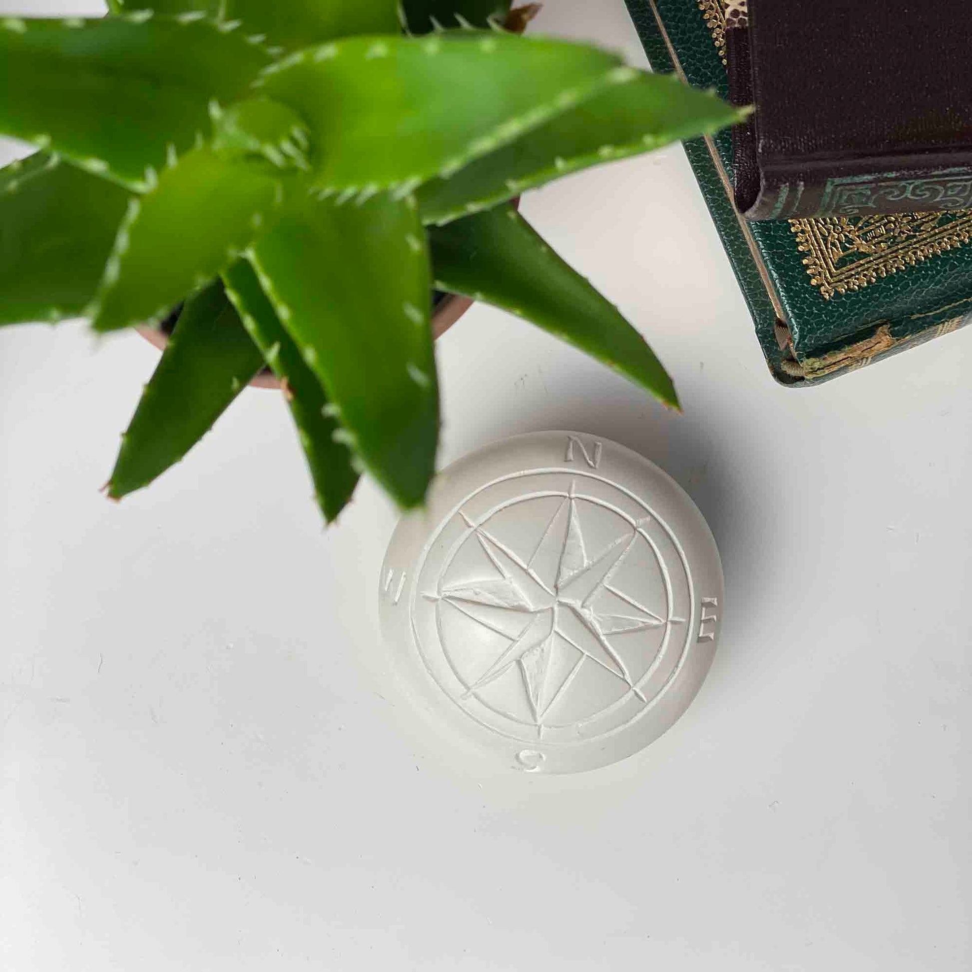Compass Soapstone Sculpture, Natural Stone    Home Decor Supply | Online Retail | ShoreShopper.com