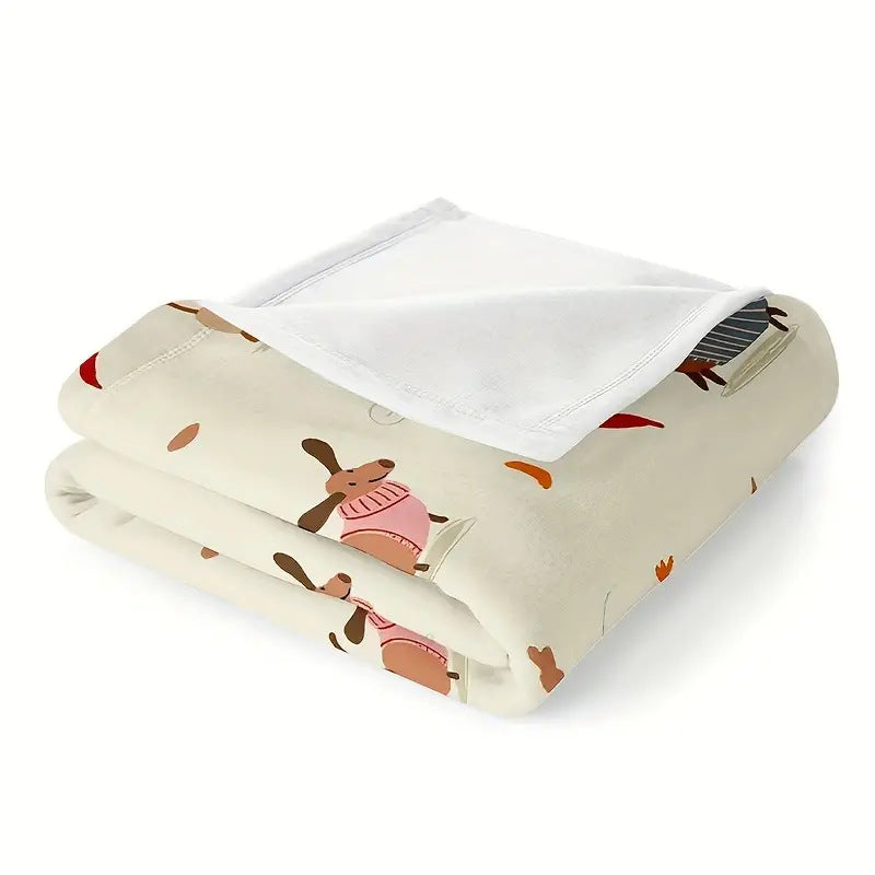Dachshund Blanket Flannel Square Cover Blanket    Home Decor Supply | Online Retail | ShoreShopper.com
