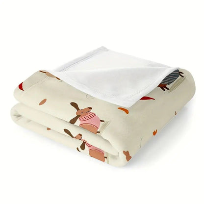 Dachshund Blanket Flannel Square Cover Blanket    Home Decor Supply | Online Retail | ShoreShopper.com