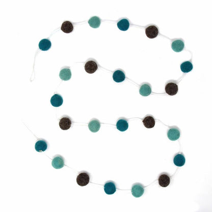 Hand Crafted Felt from Nepal: Pom Pom Garlands, Grey/Blue    Home Decor Supply | Online Retail | ShoreShopper.com