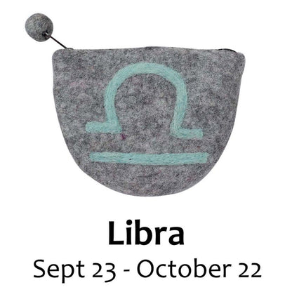 Felt Libra Zodiac Coin Purse - Global Groove    Home Decor Supply | Online Retail | ShoreShopper.com