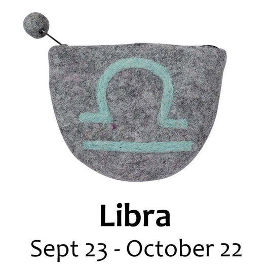 Felt Libra Zodiac Coin Purse - Global Groove    Home Decor Supply | Online Retail | ShoreShopper.com