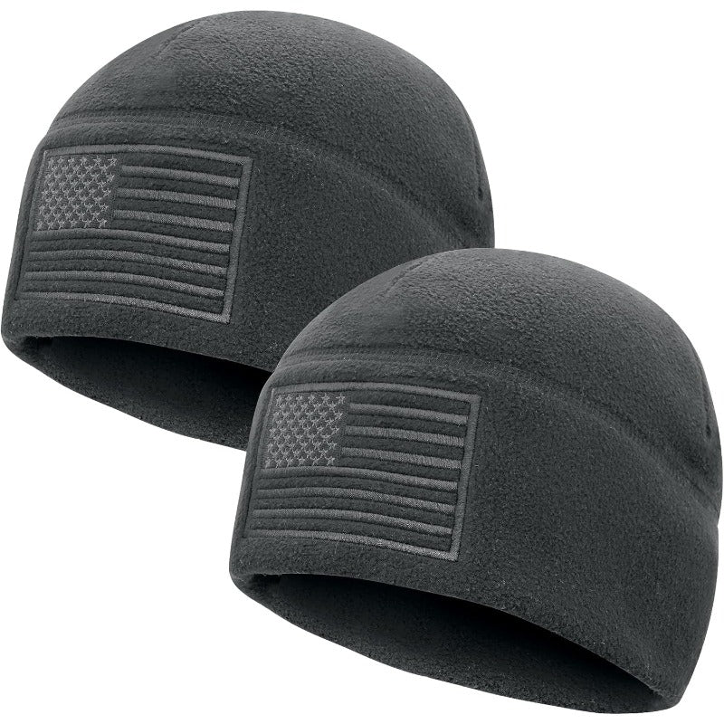 Set of 2 Winter Beanie Hats Featuring a Cap And American Flag Design    Home Decor Supply | Online Retail | ShoreShopper.com
