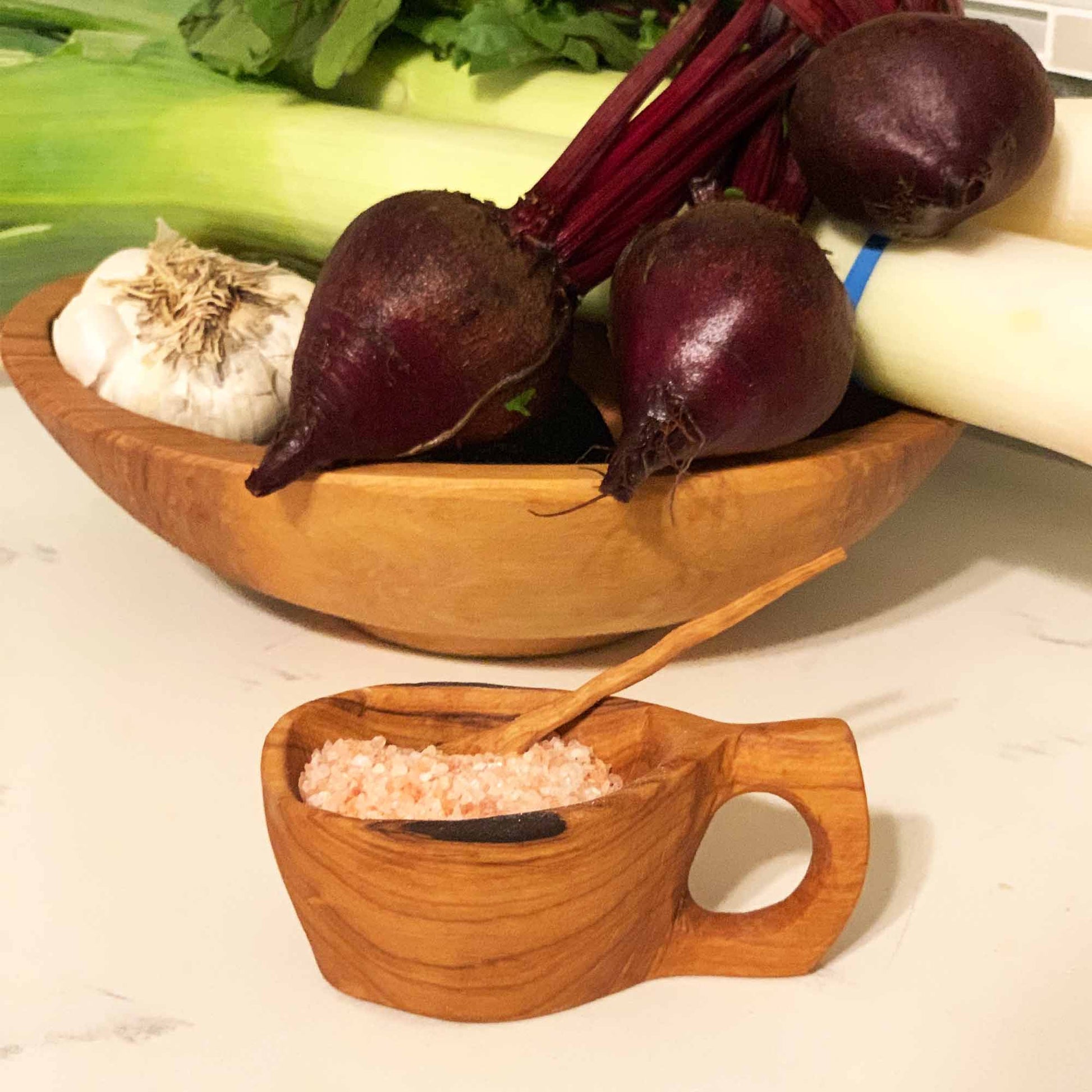 Reclaimed Olive Wood Salt Pot - Kahero Farm - Kenya    Home Decor Supply | Online Retail | ShoreShopper.com