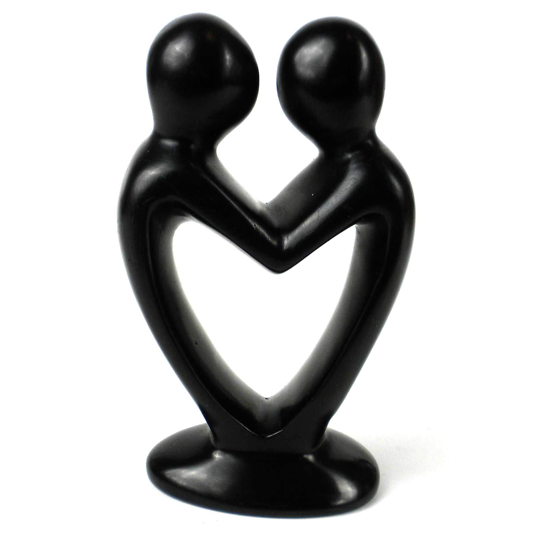 Soapstone Lovers Heart Black - 4 Inch    Home Decor Supply | Online Retail | ShoreShopper.com