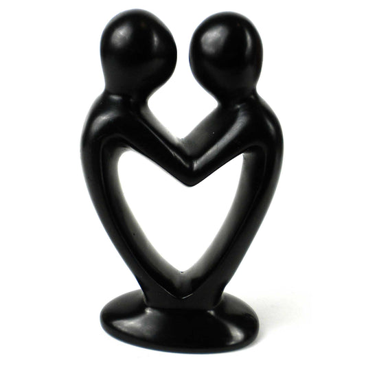 Soapstone Lovers Heart Black - 4 Inch    Home Decor Supply | Online Retail | ShoreShopper.com