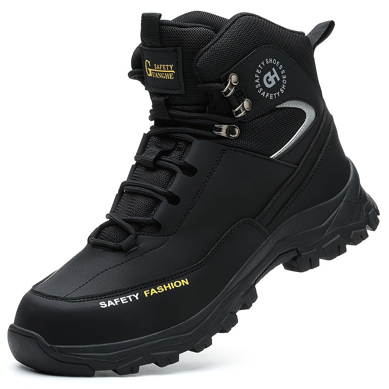 Men's Heavy-Duty High-Quality Work Boots with Steel Toe - All-Terrain Traction Rubber Sole, Cushioned Insole and Arch Support - Four-Season Construction, Industrial, Farm and Outdoor Boots - Ideal for Construction, Warehousin    Home Decor Supply | Online Retail | ShoreShopper.com