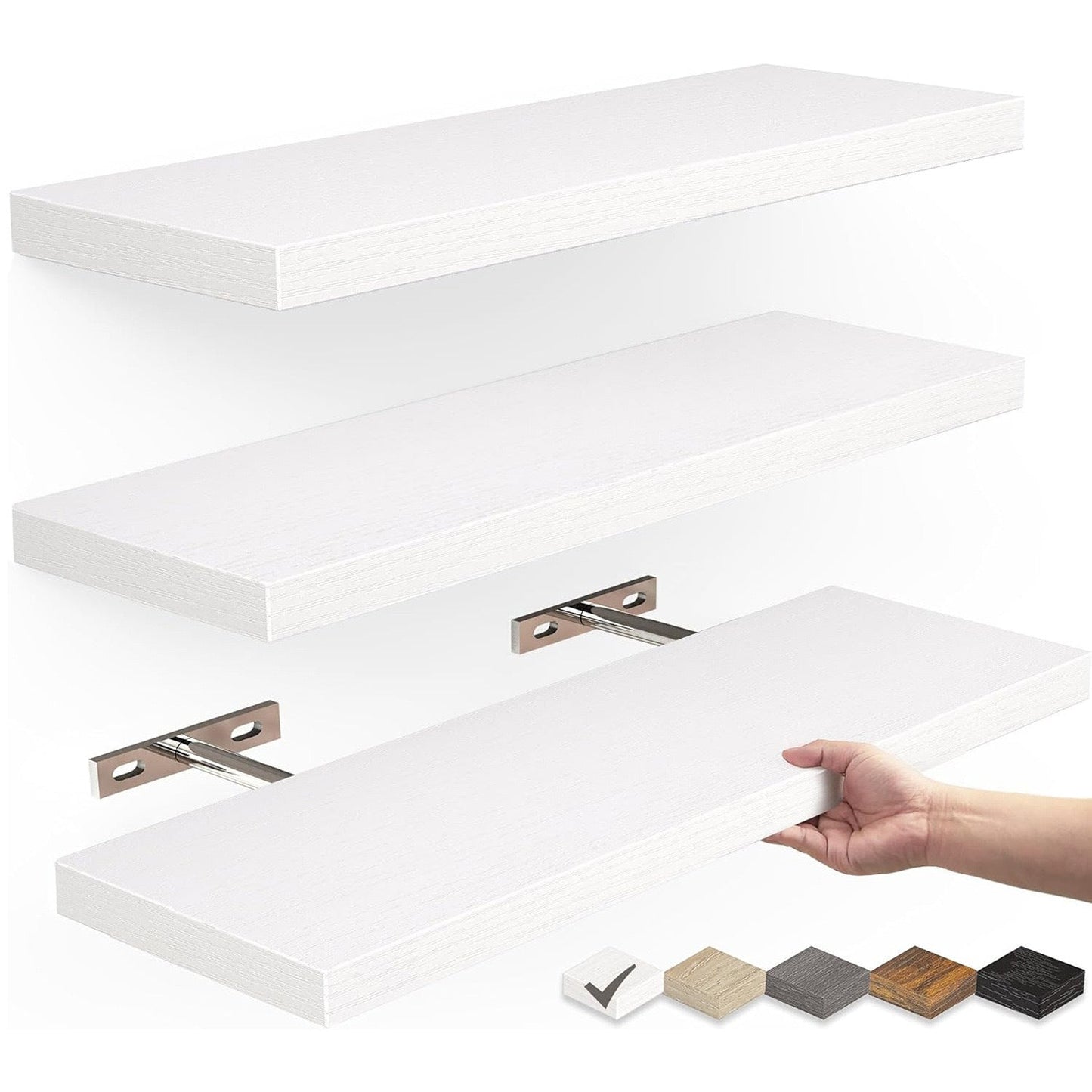 Solid Wood Floating Wall Shelf - Minimalist Hanging Storage for Home and Office    Home Decor Supply | Online Retail | ShoreShopper.com