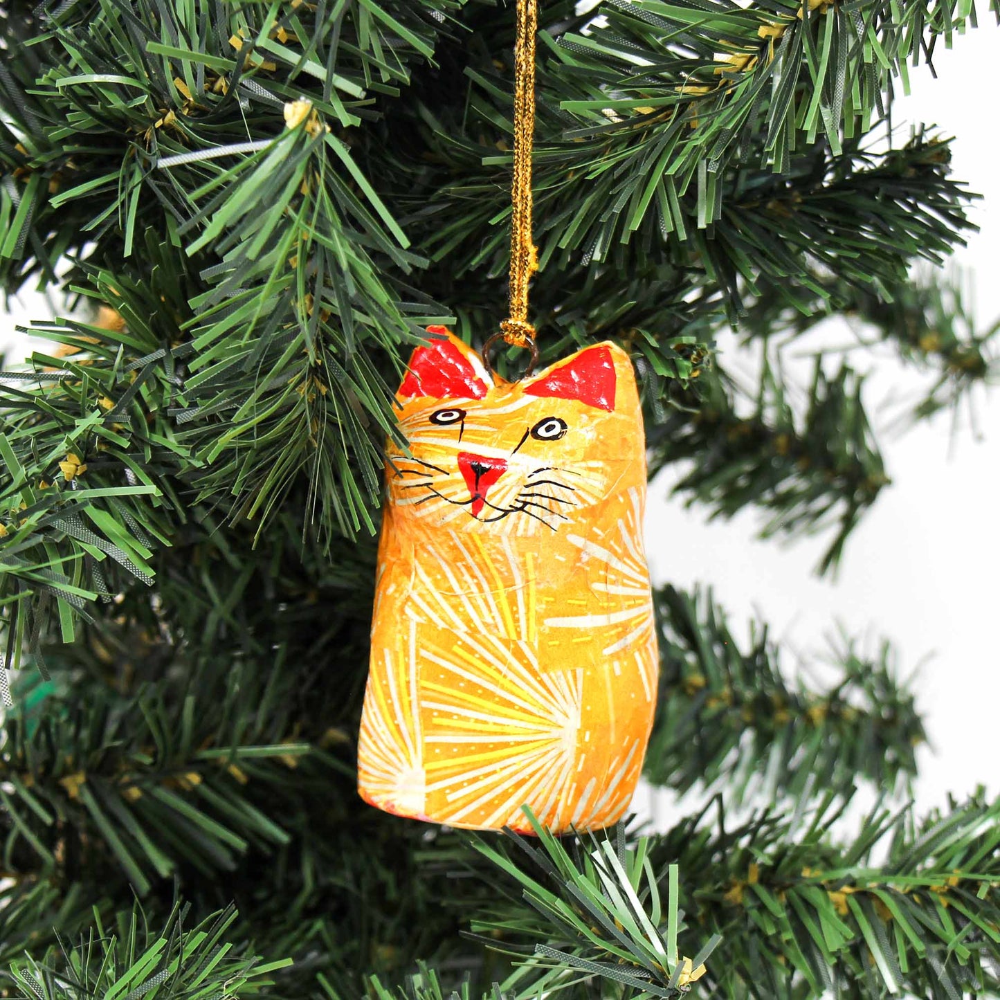 Handpainted Cat Ornaments, Set of 2    Home Decor Supply | Online Retail | ShoreShopper.com
