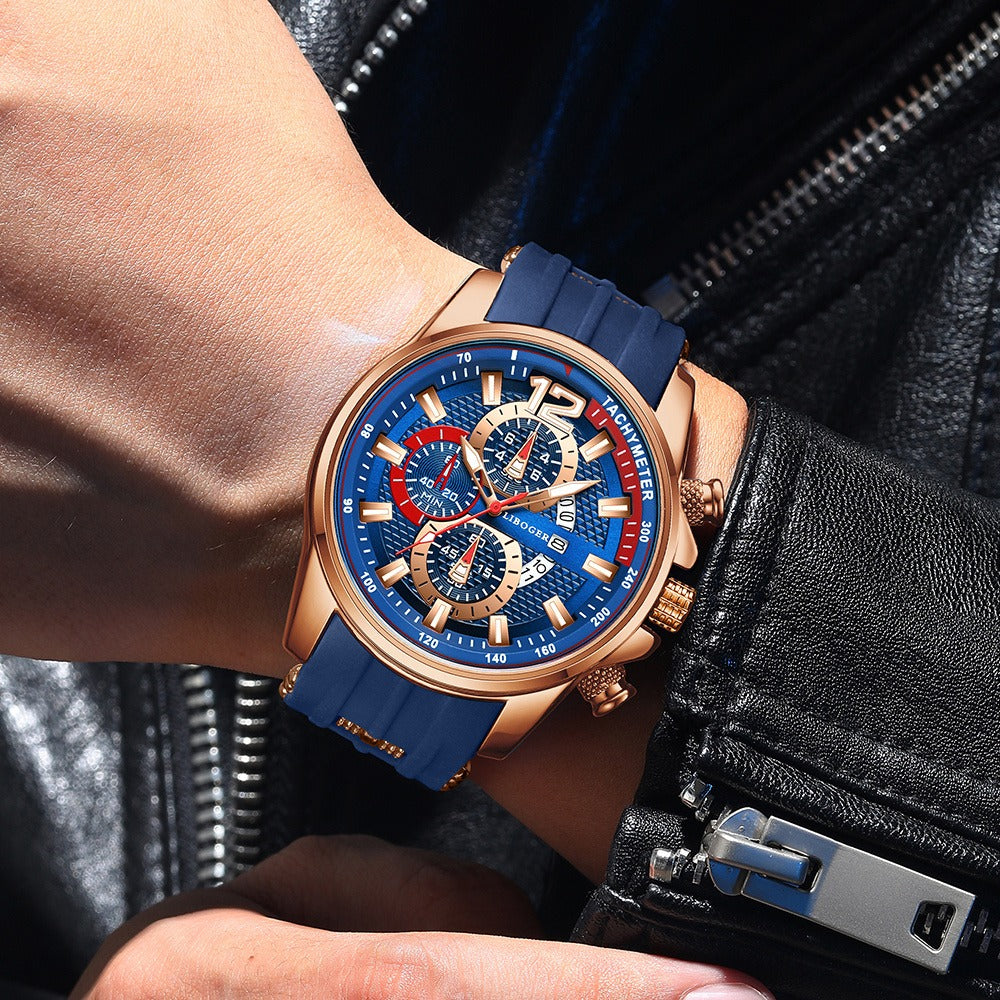 1pc Men'S Fashion Casual Quartz Watch, Silicone Strap, Date Display - Stylish Casual Wristwatch for Casual Attire, Casual Wristwatch | Sporty Watch Design | Quartz Movement, Thanksgiving, Christmas The Perfect Gift Reloj Para    Home Decor Supply | Online Retail | ShoreShopper.com