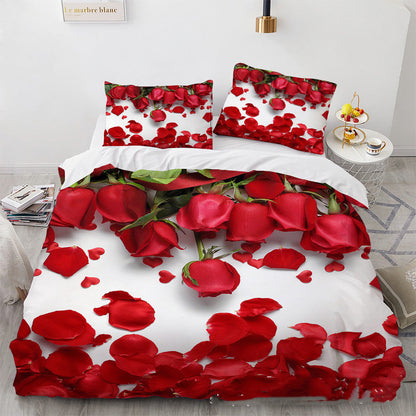 3D Digital Printing Three-piece Home Rose Series    Home Decor Supply | Online Retail | ShoreShopper.com