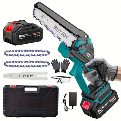 6-inch Cordless Lightweight Electric Landscaping Chainsaw w/ L-ion Battery, Chain And Fast Charger    Home Decor Supply | Online Retail | ShoreShopper.com