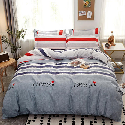 Cover Set Bed Cotton Quilt Bedsheet Bedding Duvet Fitted    Home Decor Supply | Online Retail | ShoreShopper.com