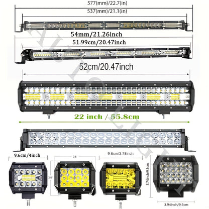 Pro-Series LED Off-Road Light Bar & Work Light Pods | 4" - 21" Weatherproof Lighting Kits    Home Decor Supply | Online Retail | ShoreShopper.com