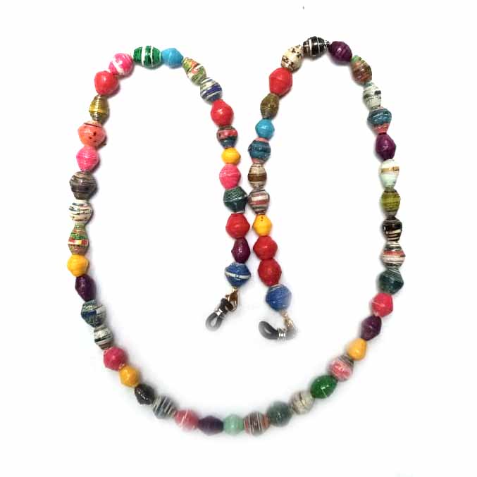 Face Mask/Eyeglass Paper Bead Chain, Colorful Round Beads    Home Decor Supply | Online Retail | ShoreShopper.com