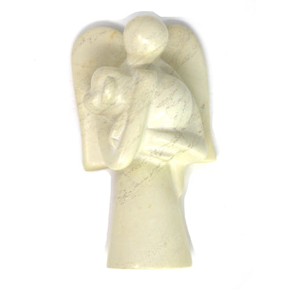 Angel Soapstone Sculpture Holding Dog    Home Decor Supply | Online Retail | ShoreShopper.com