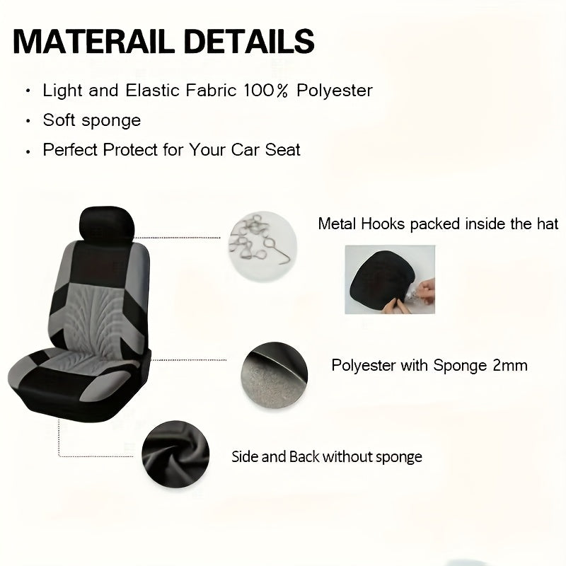 Tire Track Seat Covers Breathable Universal Set of 5    Home Decor Supply | Online Retail | ShoreShopper.com
