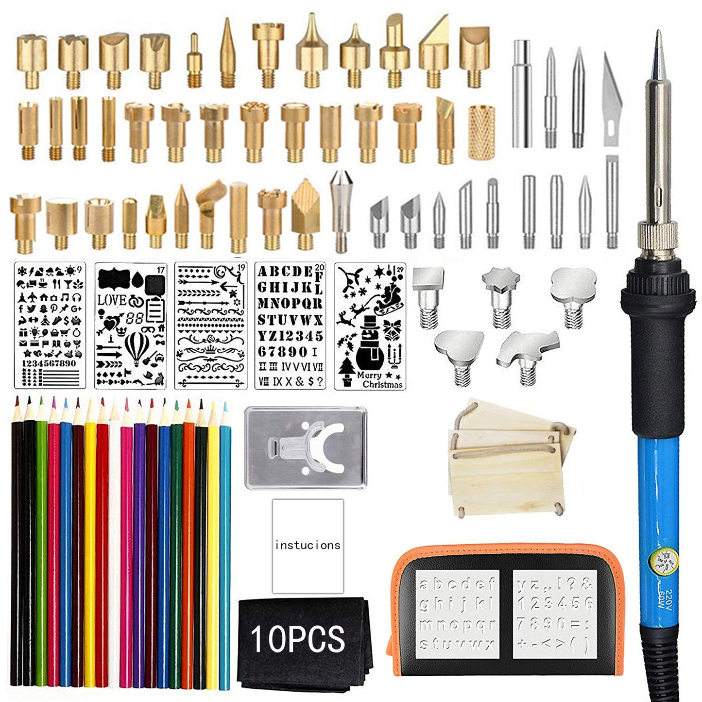 Electric iron set 28 pieces of adjustable temperature brush    Home Decor Supply | Online Retail | ShoreShopper.com