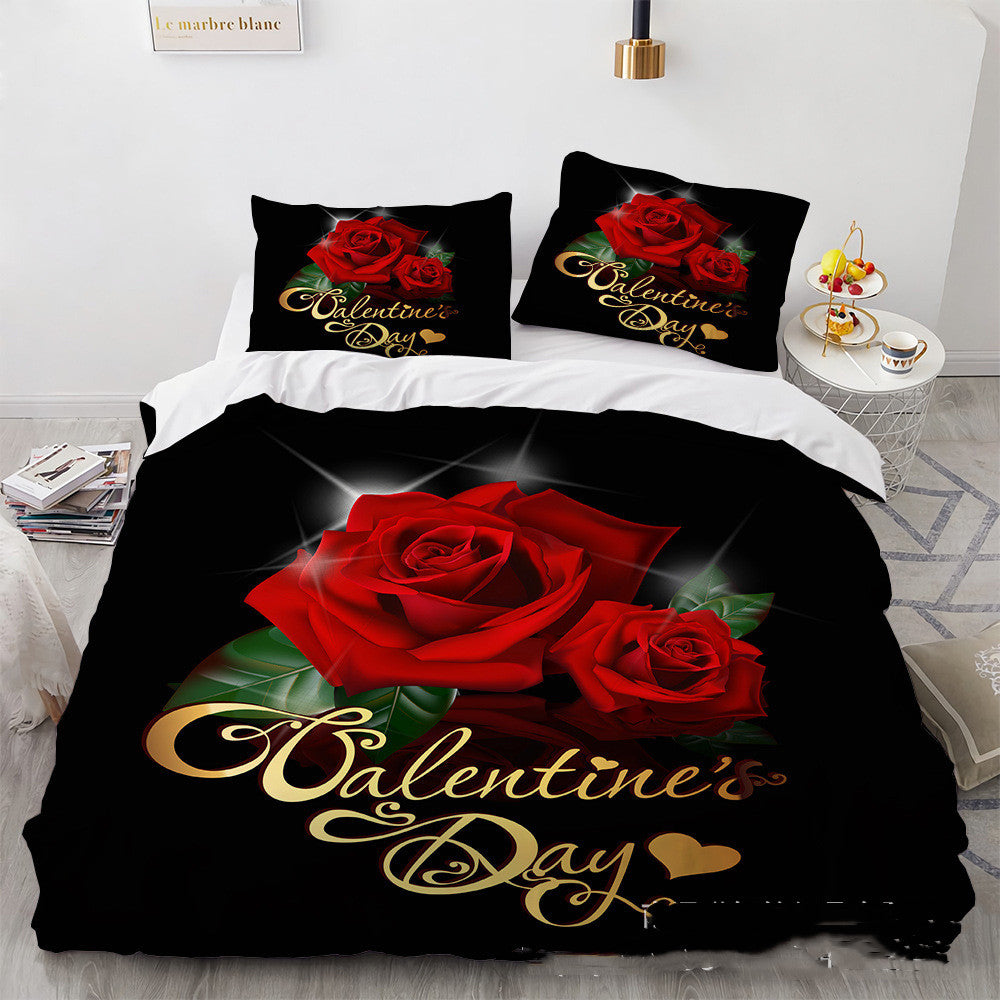 3D Digital Printing Three-piece Home Rose Series    Home Decor Supply | Online Retail | ShoreShopper.com