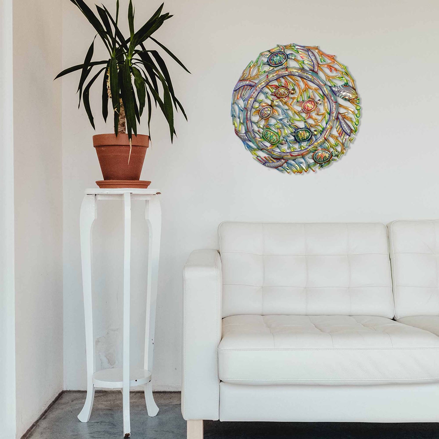 Sea Turtle Metal Wall Art - Croix des Bouquets    Home Decor Supply | Online Retail | ShoreShopper.com