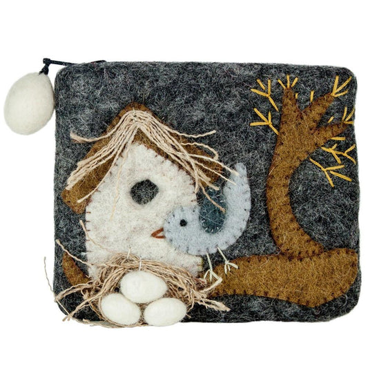 Felt Coin Purse - Nesting Bird - Wild Woolies (P)    Home Decor Supply | Online Retail | ShoreShopper.com