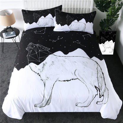 Three-piece Set Of Black And White Printed Bed Linen And Duvet Cover    Home Decor Supply | Online Retail | ShoreShopper.com