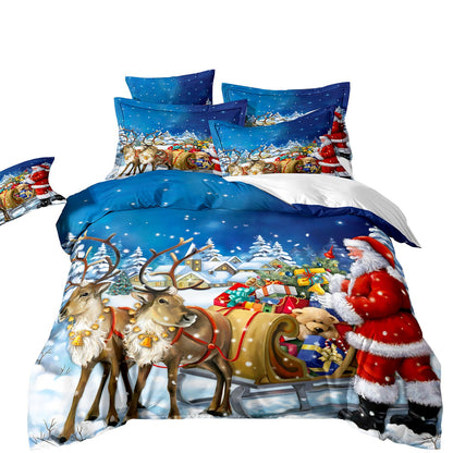 Digital Printed Three-piece Set Christmas Santa Claus Christmas Tree Snowman    Home Decor Supply | Online Retail | ShoreShopper.com