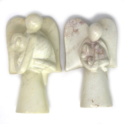 Angel Soapstone Sculpture Holding Dog    Home Decor Supply | Online Retail | ShoreShopper.com