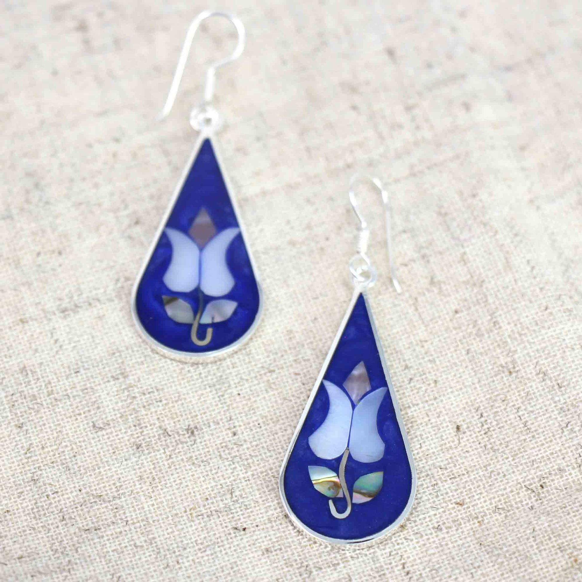Tulip Abalone Teardrop Earrings    Home Decor Supply | Online Retail | ShoreShopper.com