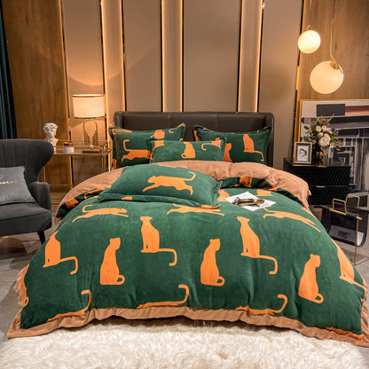 Fashionable Nordic Thick Warm Double-sided Velvet Bed Sheet    Home Decor Supply | Online Retail | ShoreShopper.com