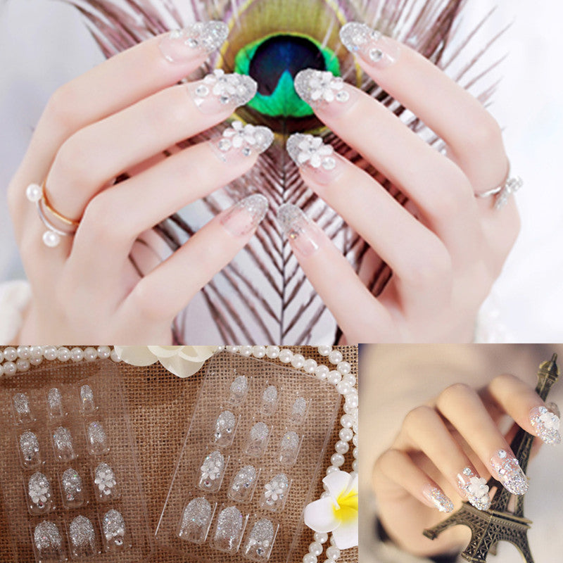 Nail Art Finished Crown Bow Knot Drill Fake Nail Patch    Home Decor Supply | Online Retail | ShoreShopper.com
