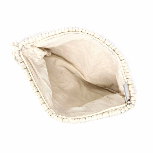 Macrame Clutch with Tassel, Cream    Home Decor Supply | Online Retail | ShoreShopper.com
