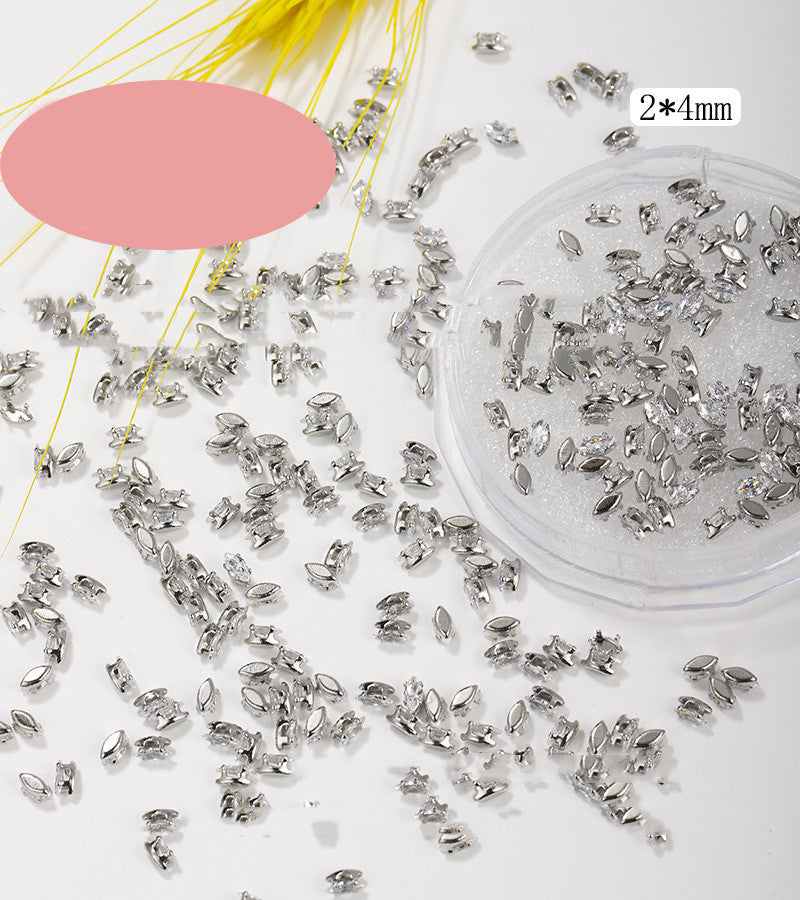 Square Water Drop Zircon Nail Art Jewelry    Home Decor Supply | Online Retail | ShoreShopper.com
