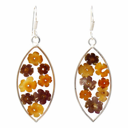 Flowers in Resin Ellipse Earrings    Home Decor Supply | Online Retail | ShoreShopper.com