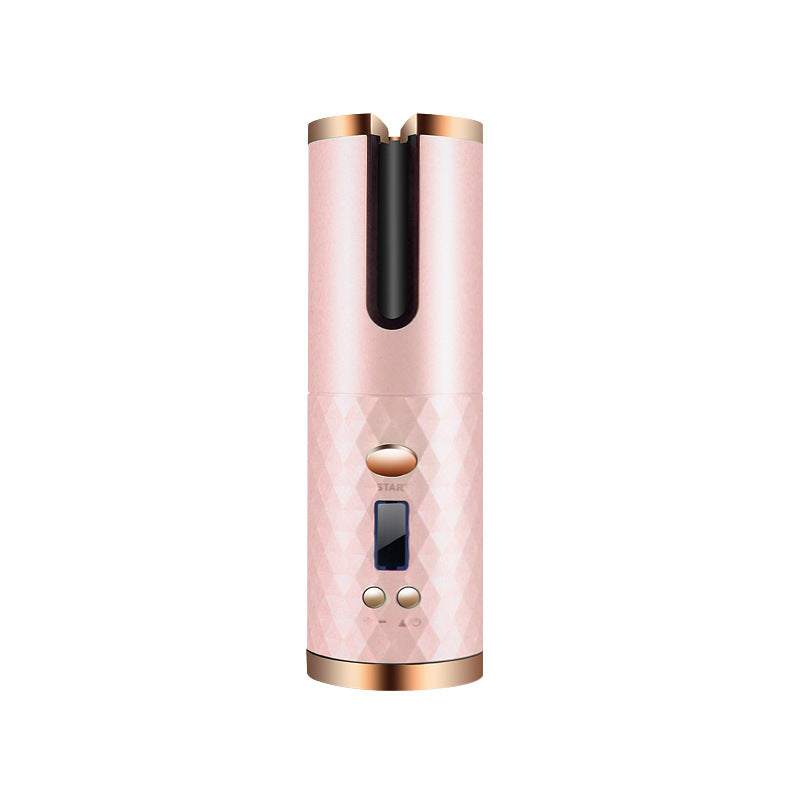 Rechargeable Automatic Hair Curler Women Portable Hair Curling Iron LCD Display Ceramic Curly Rotating Curling Wave Styer - ShoreCo.Shop