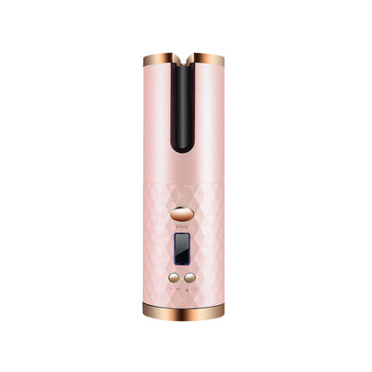 Rechargeable Automatic Hair Curler Women Portable Hair Curling Iron LCD Display Ceramic Curly Rotating Curling Wave Styer - ShoreCo.Shop