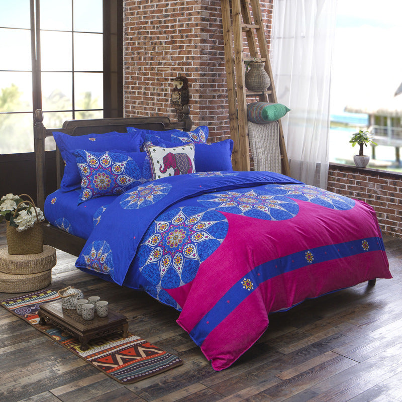 Three-piece Set Of Ethnic Printing On Polyester Bed    Home Decor Supply | Online Retail | ShoreShopper.com