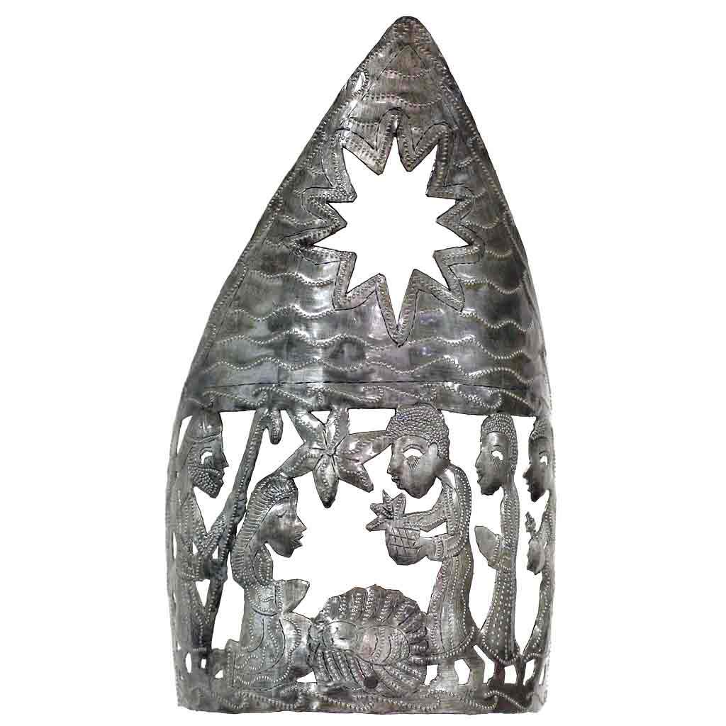Tabletop Nativity Scene with Candle Holder (13" x 7") - Croix des Bouquets (H)    Home Decor Supply | Online Retail | ShoreShopper.com