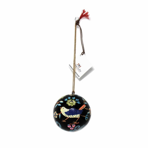 Handpainted Ornament Birds and Flowers, Black - Pack of 3    Home Decor Supply | Online Retail | ShoreShopper.com