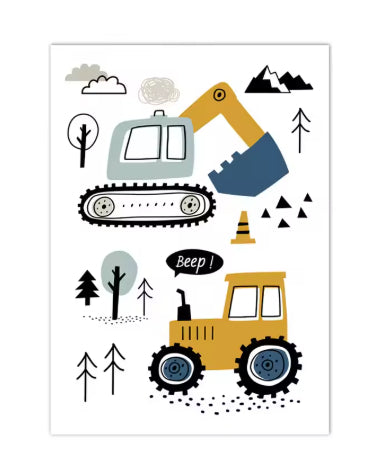 Excavator Canvas Art Poster Decoration Painting    Home Decor Supply | Online Retail | ShoreShopper.com