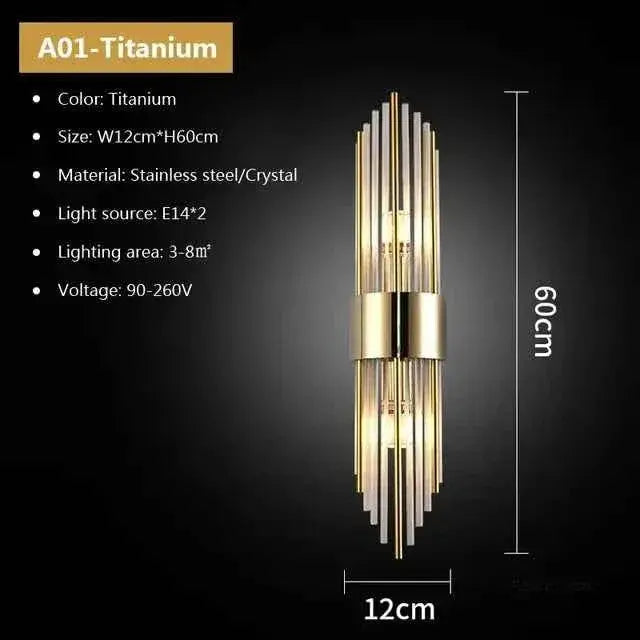 Modern LED Crystal Wall Sconce - Luxury Indoor Decorative Lighting - ShoreCo.Shop
