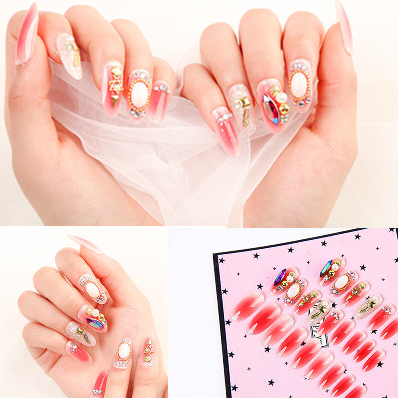 Nail Art Finished Crown Bow Knot Drill Fake Nail Patch    Home Decor Supply | Online Retail | ShoreShopper.com