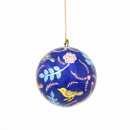 Handpainted Ornament Birds and Flowers, Blue - Pack of 3    Home Decor Supply | Online Retail | ShoreShopper.com