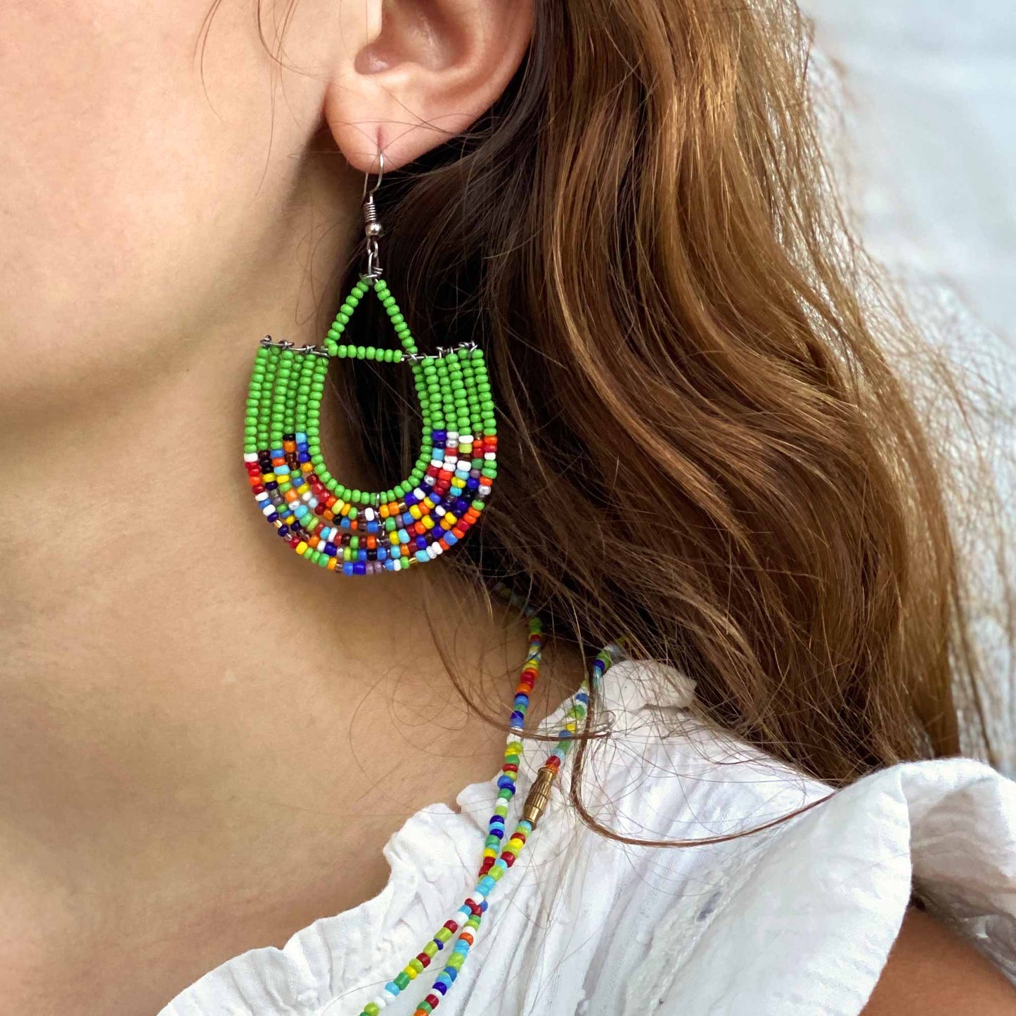 Maasai Bead Basket Dangle Earrings    Home Decor Supply | Online Retail | ShoreShopper.com