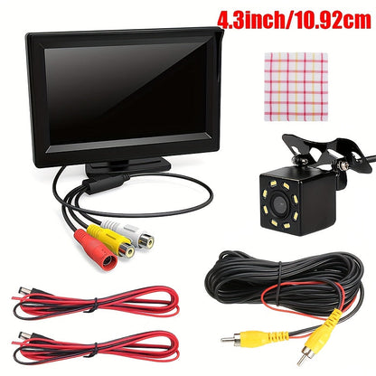 8LED Night Vision Reversing Camera HD 4.3 Inch Monitor Wide Angle Parking System for Multi Vehicle Safety Backup    Home Decor Supply | Online Retail | ShoreShopper.com