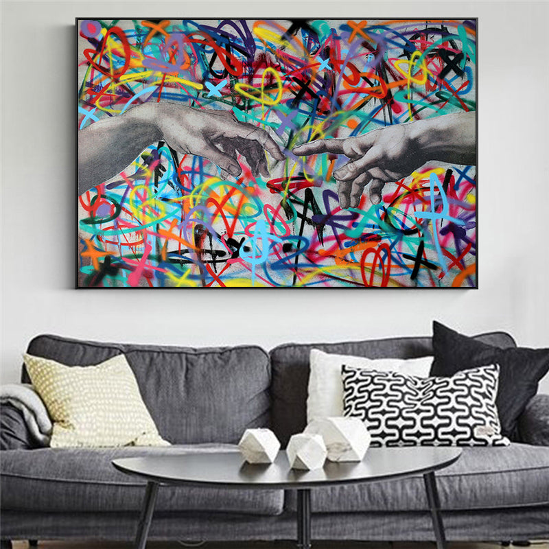 Collage Art Create Adam Famous Art Canvas Painting    Home Decor Supply | Online Retail | ShoreShopper.com