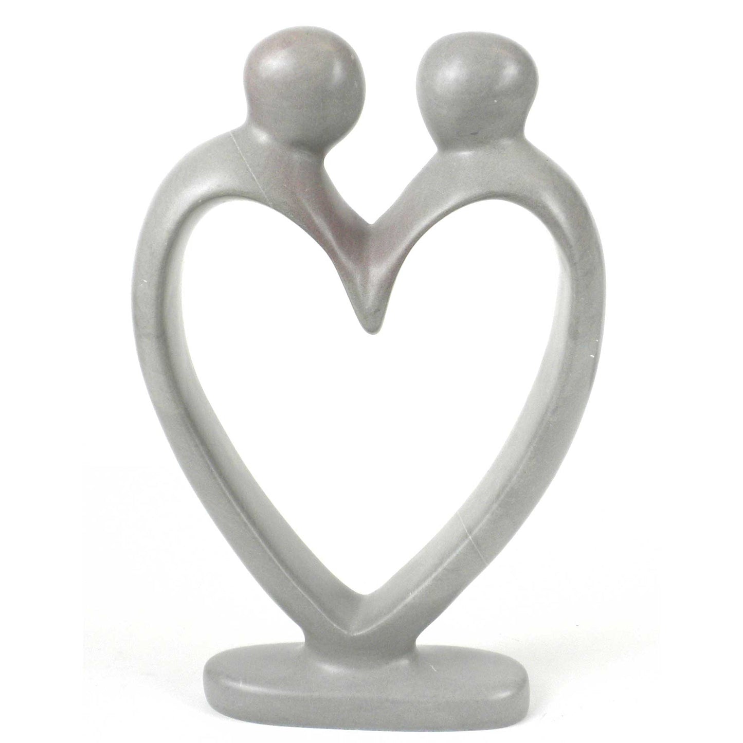 Handcrafted Soapstone Lover's Heart Sculpture in White - Smolart    Home Decor Supply | Online Retail | ShoreShopper.com