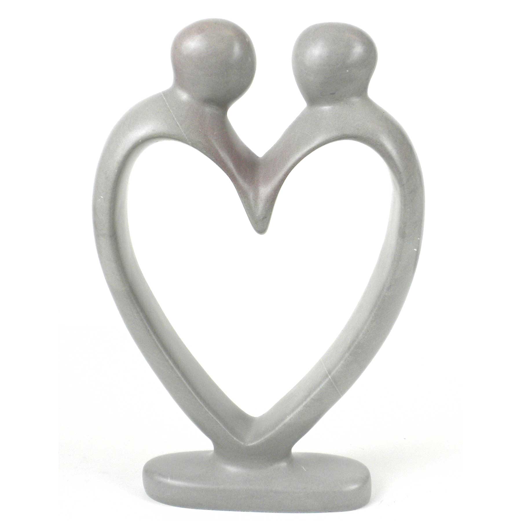 Handcrafted Soapstone Lover's Heart Sculpture in White - Smolart    Home Decor Supply | Online Retail | ShoreShopper.com