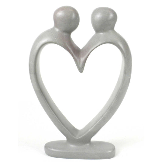 Handcrafted Soapstone Lover's Heart Sculpture in White - Smolart    Home Decor Supply | Online Retail | ShoreShopper.com